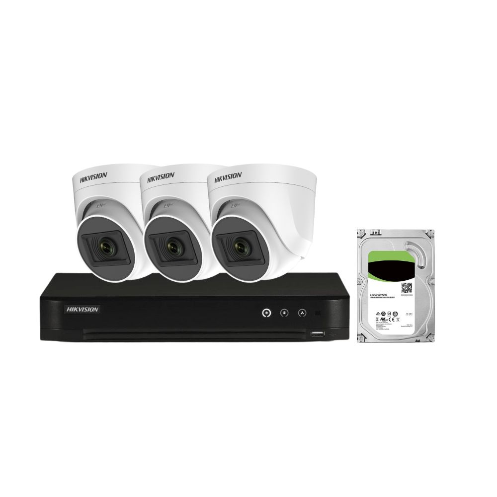 HIKVISION DS 2CE76H0T ITPF(C) 5MP Ultra HD CCTV Camera Solution – 2 CAM Package IR Night Vision 2560 × 1944 resolution 2.8 mm, 3.6 mm, 6 mm fi