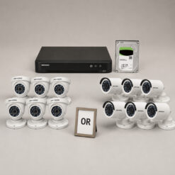 HIKVISION DS-2CE56C0T-IRF HD CCTV Camera Solution – 6 CAM Package | IR Night Vision | Water and dust resistant (IP67) | Smart motion detection | Day/Night switch | remote viewing/playback from mobile | with Installation | Full HD 1080 | 24Hrs Recording