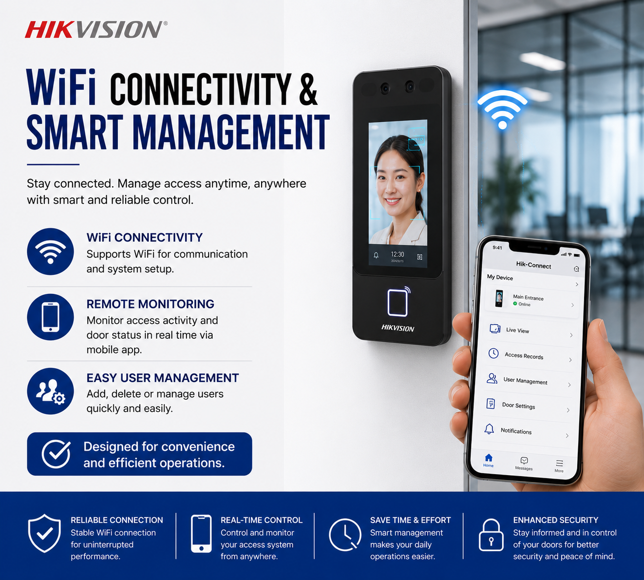 Hikvision DS K1T342MFWX Single Door Face Recognition Fingerprint Password Card Time Attendance with Wifi Door Access System Package (3)