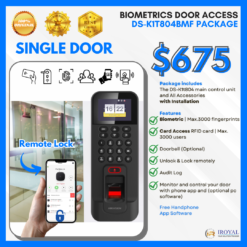 Hikvision DS-K1T804BMF Single Door Access System - Fingerprint RFID Biometric Card - Weather Proof - with Installation