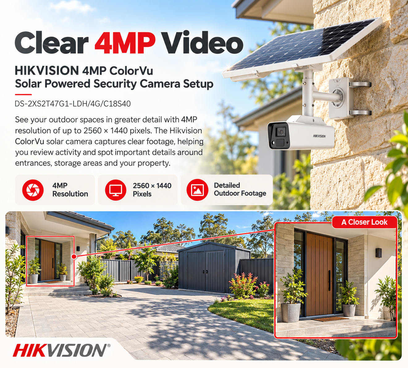 HIKVISION 4MP ColorVu Solar Powered Security Camera Setup | DS-2XS2T47G1-LDH/4G/C18S40 | with free setup 5 HIKVISION 4MP ColorVu Solar Powered Security Camera Setup | DS-2XS2T47G1-LDH/4G/C18S40 | with free setup - Image 5
