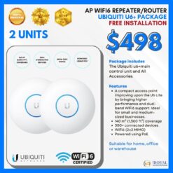 Ubiquiti u6+ Ap Wifi6 Repea﻿ter Router Ceiling Access Point Package 1 UNIT with installation (2)