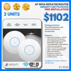 Ubiquiti U6 Enterprise Ap Wifi6 Repea﻿ter Router Ceiling Access Point Package with installation (2)