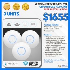 Ubiquiti U6 Enterprise Ap Wifi6 Repea﻿ter Router Ceiling Access Point Package with installation (3)