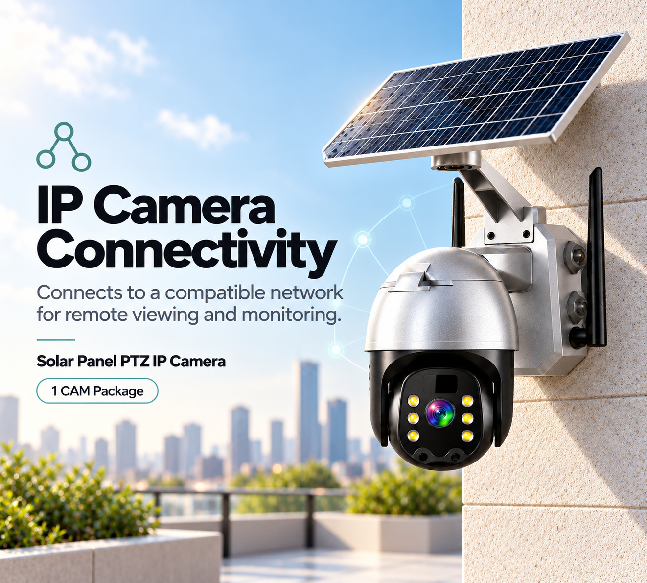 Solar Panel PTZ Built-in Battery IP Cam 1 CAM Package Smart Outdoor Waterproof CCTV Camera 8 Solar Panel PTZ Built-in Battery IP Cam 1 CAM Package Smart Outdoor Waterproof CCTV Camera - Image 8