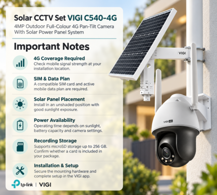 Solar CCTV Set VIGI C540-4G 4MP PTZ Outdoor Full-Colour 4G Pan-Tilt Network Camera with Solar Power Panel System 77 642cacf4 6ec1 4644 9591 c80aa8d242da
