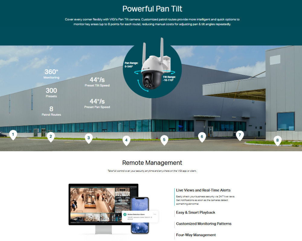 TAPO SOLAR CCTV SET VIGI C5404G | 4MP Outdoor Full Color 4G Pan Tilt Network Camera Solar Power Supply System with 256 GB microSD 4 TPLINK SOLAR CCTV SET VIGI C5404G (4)