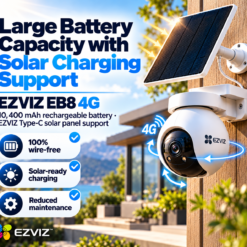 EZVIZ EB8 4G SIM Card 2K Pan & Tilt Wire-Free Battery IP CCTV Camera with Solar Panel 22 EZVIZ EB8 4G SIM Card 2K Pan & Tilt Wire-Free Battery IP CCTV Camera with Solar Panel - Image 9