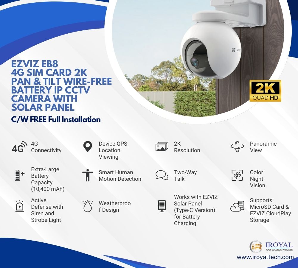 EZVIZ EB8 4G SIM Card 2K