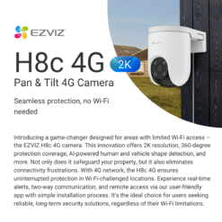 EZVIZ H8c 4G SIM Card 2K Pan & Tilt Outdoor IP CCTV Camera (1)