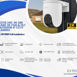 EZVIZ H8c 4G SIM Card 2K Pan & Tilt Outdoor IP CCTV Camera (1)