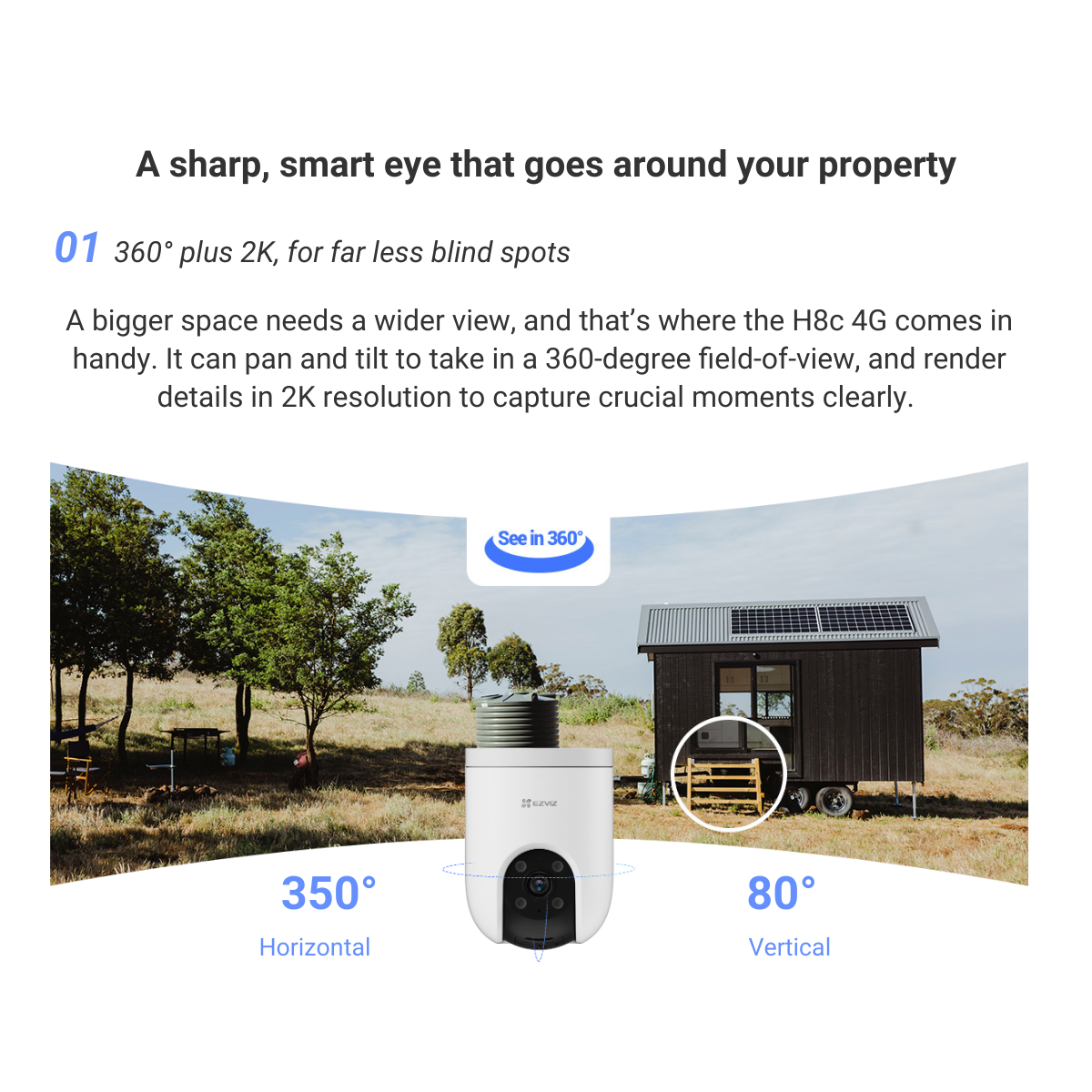 EZVIZ H8c 4G SIM Card 2K Pan & Tilt Outdoor IP CCTV Camera (4)