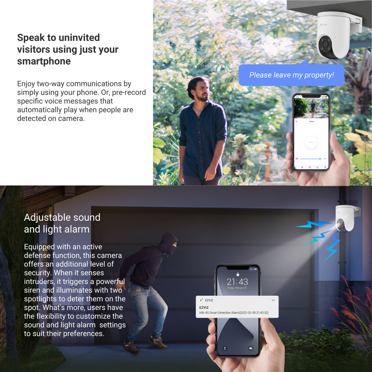 EZVIZ H8c 4G SIM Card 2K Pan & Tilt Outdoor IP CCTV Camera (8)