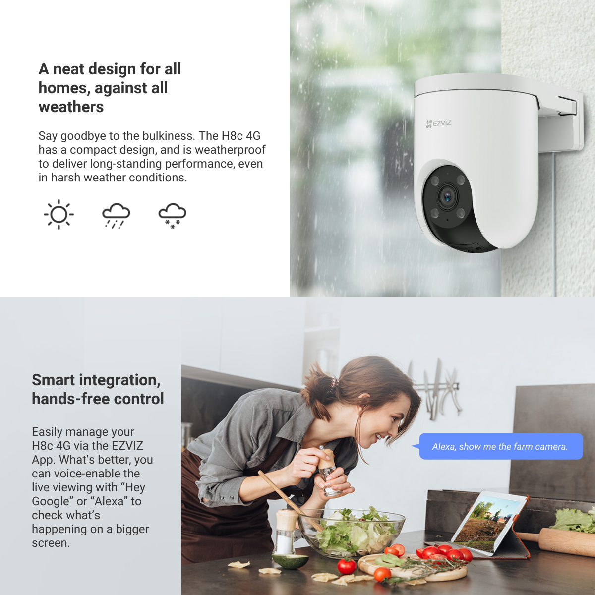EZVIZ H8c 4G SIM Card 2K Pan & Tilt Outdoor IP CCTV Camera (9)