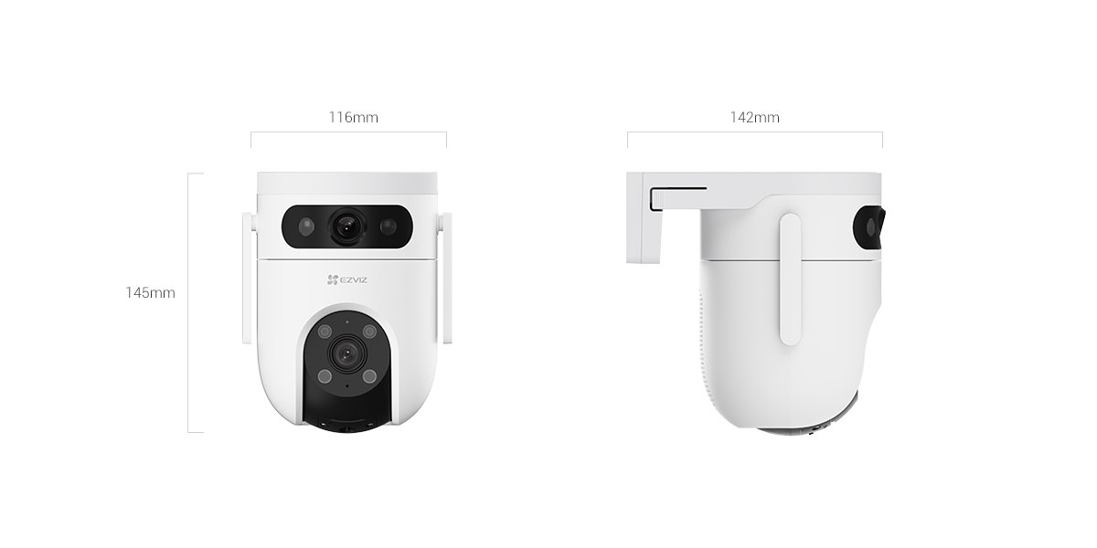 EZVIZ H9C Dual 3K Pan & Tilt WiFi Outdoor CCTV Camera with Installation