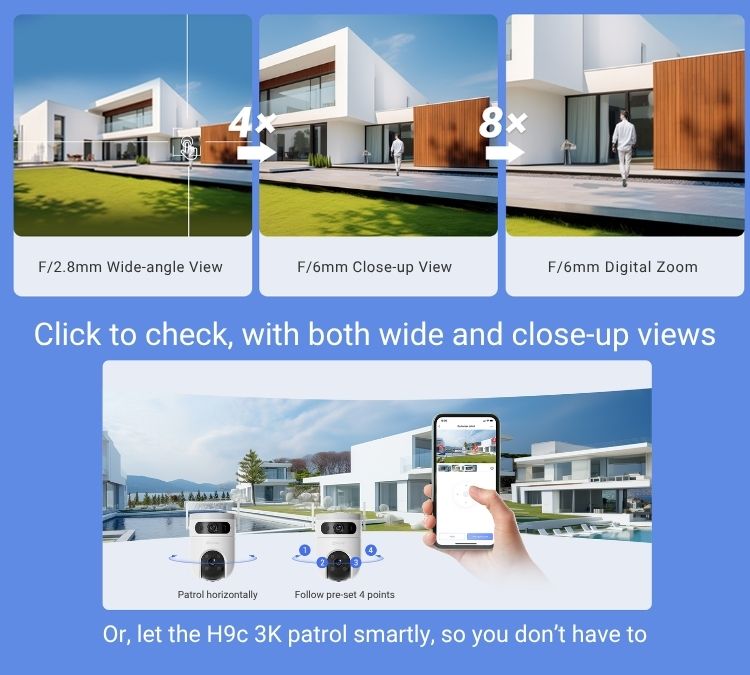 EZVIZ H9C Dual 3K Pan & Tilt WiFi Outdoor CCTV Camera with Installation (7)