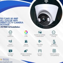 VIGI C440 W 4MP Full Color WiFi Turret CCTV Camera Package