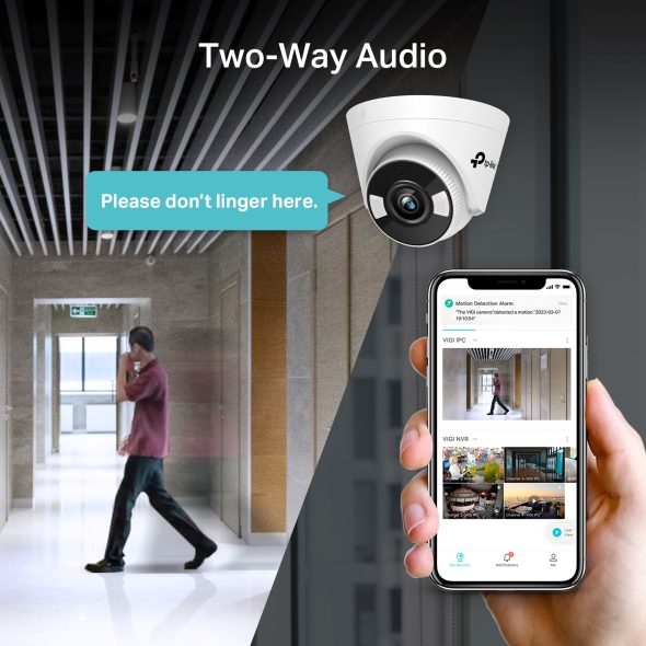 VIGI C440 W 4MP Full Color WiFi Turret CCTV Camera Package (3)