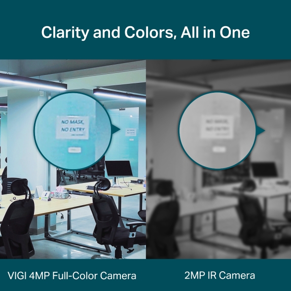 VIGI C440 W 4MP Full Color WiFi Turret CCTV Camera Package (7)