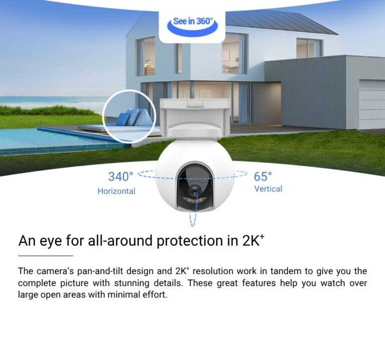 EZVIZ HB8 4G WiFi Battery Powered Solar CCTV Package 6 EZVIZ HB8 2K Pan & Tilt Battery Powered Outdoor CCTV Camera Package (3)
