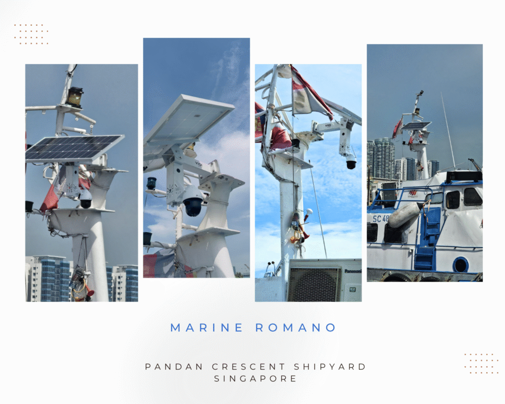 Solar Panel CCTV PTZ 4G Camera System Iroyal Client Installation Marine Romano (1)