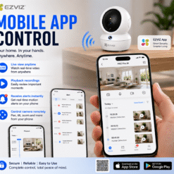 EZVIZ H6C Pro 2K Indoor Pan and Tilt WiFi CCTV Camera Tabletop Installation Package (2)