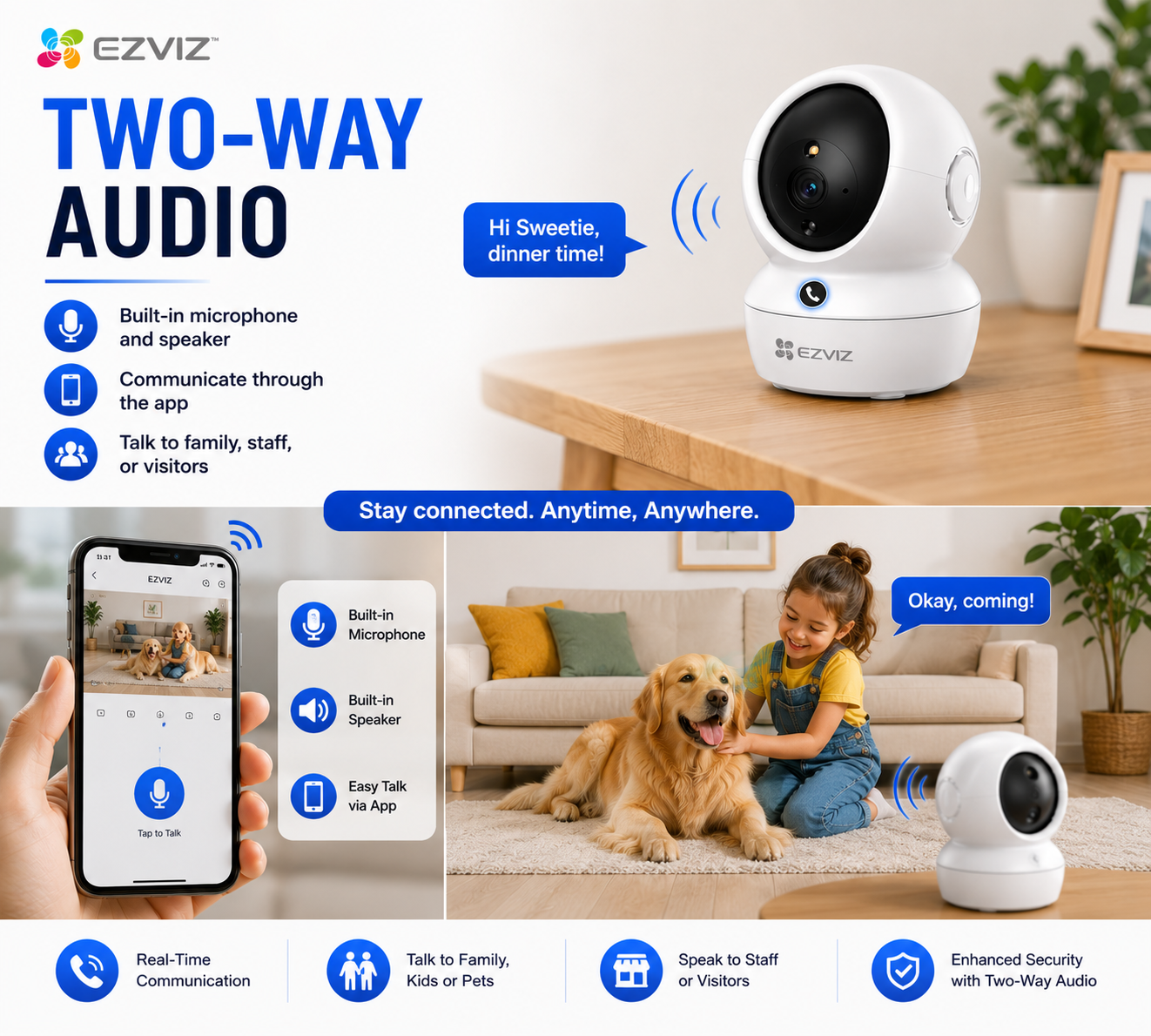 EZVIZ H6C Pro 2K Indoor Pan and Tilt WiFi CCTV Camera Tabletop Installation Package (3)