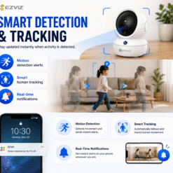 EZVIZ H6C Pro 2K Indoor Pan and Tilt WiFi CCTV Camera Tabletop Installation Package (5)