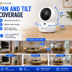 EZVIZ H6C Pro 2K Indoor Pan and Tilt WiFi CCTV Camera Tabletop Installation Package (6)