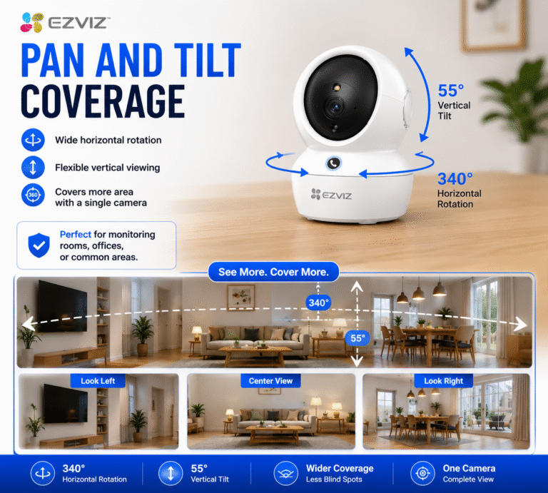 EZVIZ H6C Pro 2K Indoor Pan and Tilt WiFi CCTV Camera Tabletop Installation Package (6)