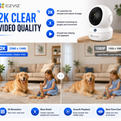 EZVIZ H6C Pro 2K Indoor Pan and Tilt WiFi CCTV Camera Tabletop Installation Package (7)