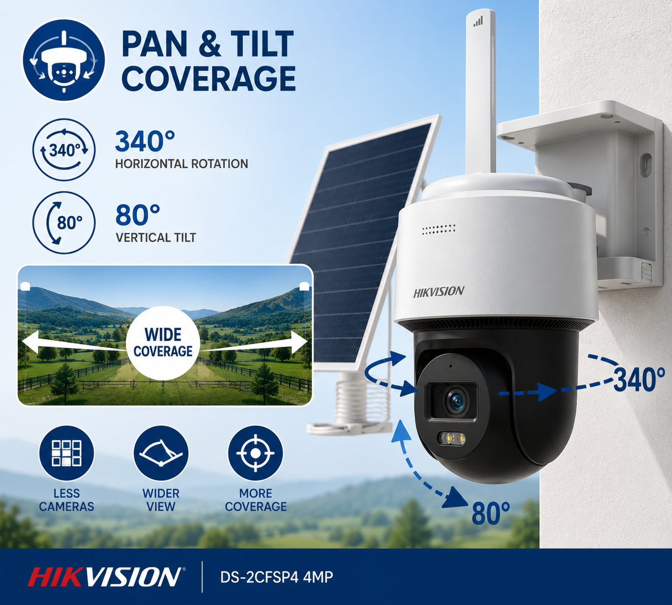 Hikvision DS 2CFSP4 4MP Solar 4G Pan and Tilt Outdoor CCTV Camera Package (3)