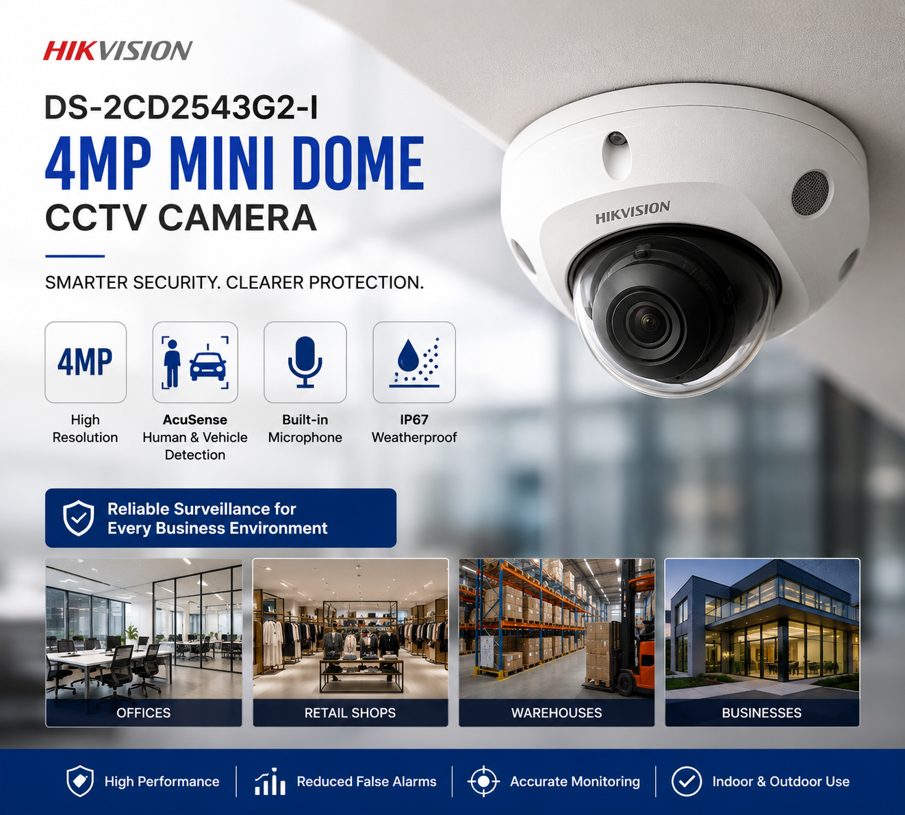 Hikvision DS 2CD2543G2 I 4MP AcuSense Mini Dome CCTV Camera Singapore Fast and Secure Installation Package (1)
