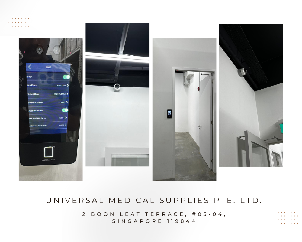 Hikvision IP POE CCTV and Door Access System Iroyal Client Installation Universal Medical Supplies PTE LTD (1)
