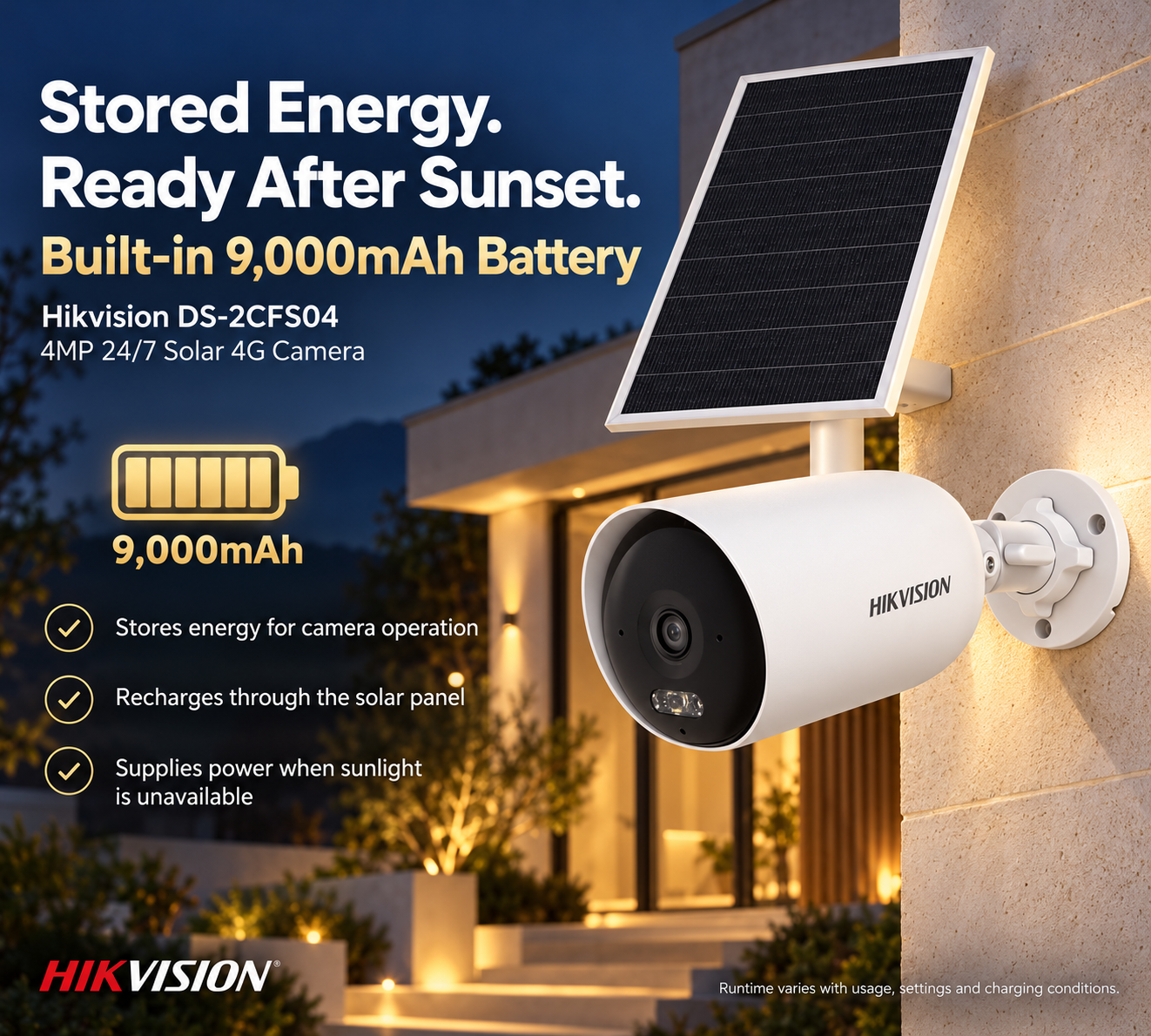 Hikvision DS-2CFS04 4MP 24/7 Solar 4G Camera 6 Hikvision DS-2CFS04 4MP 24/7 Solar 4G Camera - Image 6
