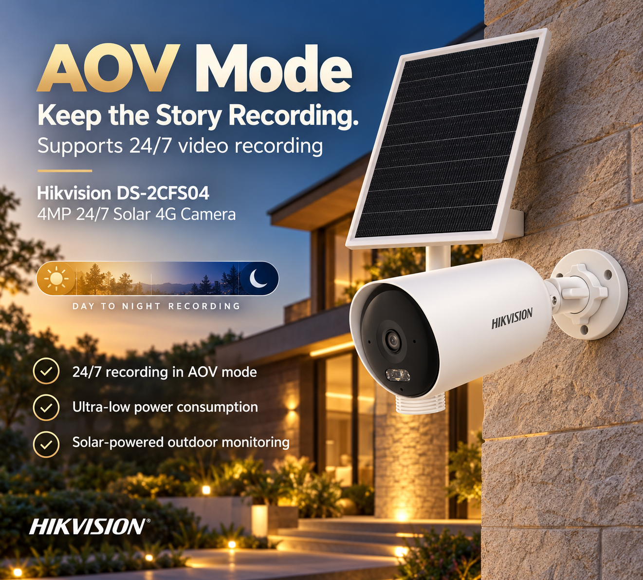 Hikvision DS-2CFS04 4MP 24/7 Solar 4G Camera 4 Hikvision DS-2CFS04 4MP 24/7 Solar 4G Camera - Image 4
