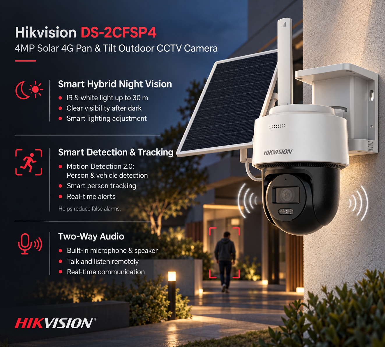 Hikvision DS-2CFSP4 4MP Solar 4G Pan and Tilt Outdoor CCTV Camera Package 7 Hikvision DS-2CFSP4 4MP Solar 4G Pan and Tilt Outdoor CCTV Camera Package - Image 7