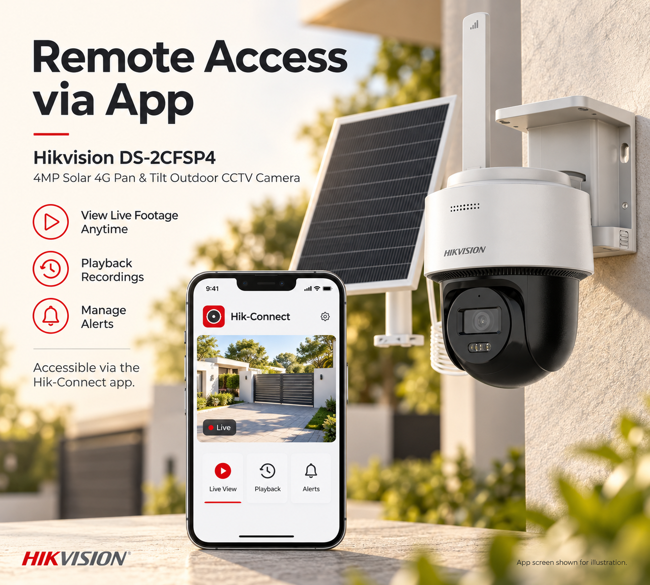 Hikvision DS-2CFSP4 4MP Solar 4G Pan and Tilt Outdoor CCTV Camera Package 8 Hikvision DS-2CFSP4 4MP Solar 4G Pan and Tilt Outdoor CCTV Camera Package - Image 8